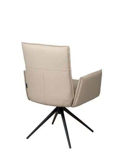 Armlehnstuhl MARCELLA - drehbar, Leder, Latte