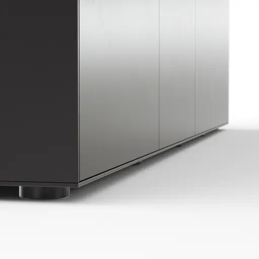 Sideboard Jyn - BHT ca. 197x91x46 cm, Lack, Schwarz, Bodenstehend