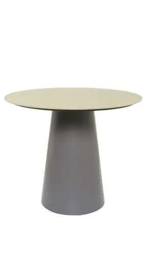 Beistelltisch Cono - DH ca. 60x52 cm, Glas, Mandel