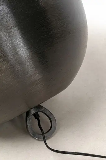 Bodenleuchte- DH ca. 50x50 cm, Stahl vernickelt, Schwarz, Gold