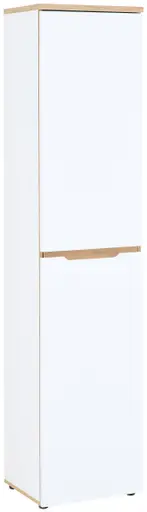 Büroschrank - B ca. 45 cm, Weiß, Artisan Eiche Nachbildung