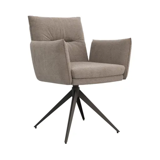 Armlehnstuhl Coscino - Stoff, Grau