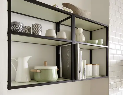 Wohnküche 55.100 GL 6 500, Satinlack Salbeigrün/Pastellgrün