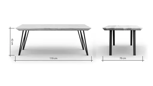 Couchtisch Savannah - Wildeiche massiv, natur geölt