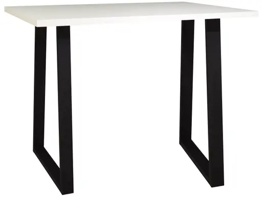 Bartresentisch - LB ca. 120x70 cm, Weiß, Schwarz