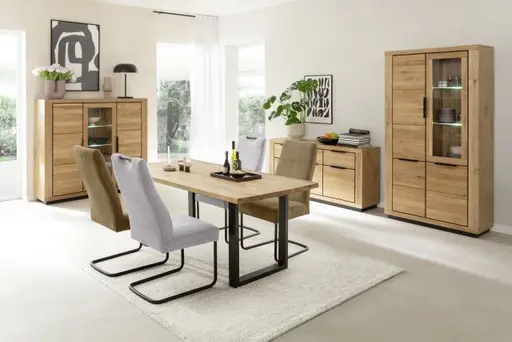 Sideboard - B ca. 163 cm, Wildeiche massiv geölt