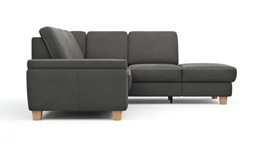 Ecksofa Sommerville - 2,5-Sitzer mit Ecke rechts, Stoff, Anthrazit