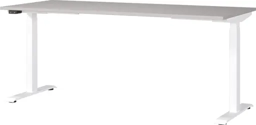 Schreibtisch GELI - höhenverstellbar, LB ca. 180x80 cm, Kaschmir, Weiß