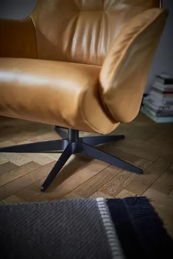 Relaxsessel Girona - inklusive Relaxfunktion, Leder, Cognac