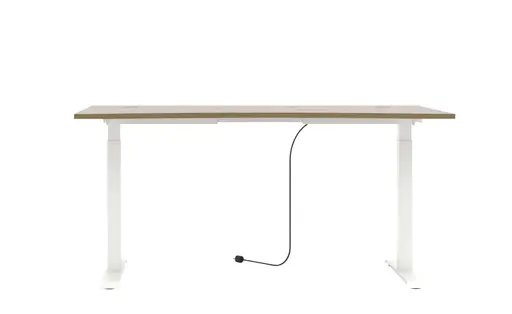 Schreibtisch - höhenverstellbar, LB ca. 160x77 cm, Artisan Eiche Nachbildung, Weiß