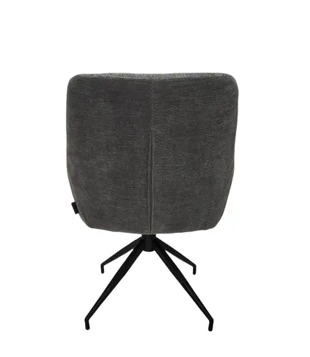 Armlehnstuhl MARYBEL - drehbar, Stoff, Grau