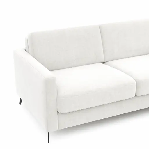 Schlafsofa Laredo - 2,5-Sitzer inkl. Schlaffunktion, Stoff, Offwhite