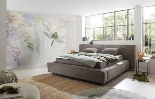 Polstergestell- Liegefläche ca. 180x200 cm, Stoff, Mocca