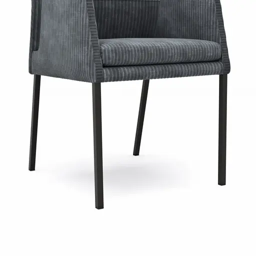 Armlehnstuhl Carry - Stoff, Dunkelgrau