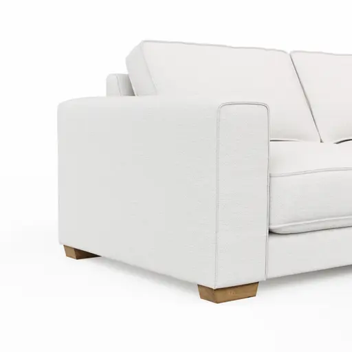 Ecksofa Fairbanks - 2,5-Sitzer mit Ecke rechts, Stoff, Natur