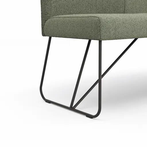 Bank Nashville - Breite ca. 180 cm, Stoff, Olivgrün