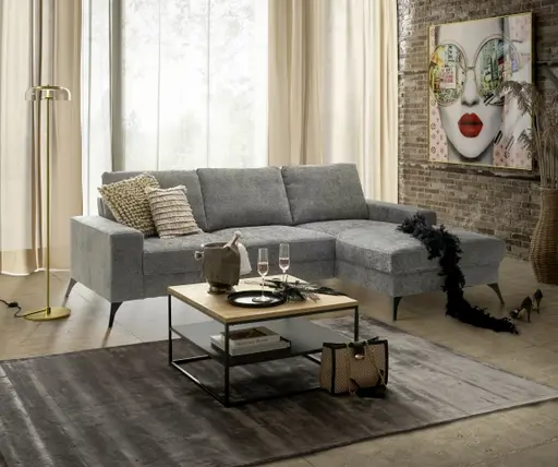 Couchtisch - LB ca. 70x70 cm, Wildeiche Massiv, Schwarz