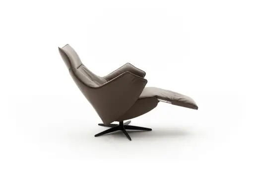 Relaxsessel Girona - Relaxfunktion (motorisch), Leder, Braun