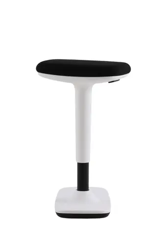 Steh-, Sitzhocker - Stoff, Weiß, Schwarz