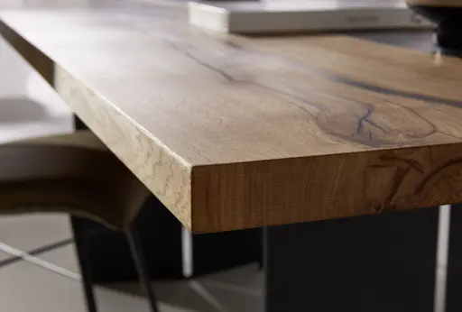 Esstisch Nera - LB ca. 220x110 cm, Asteiche massiv, Epoxy