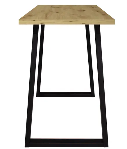 Bartresentisch - LB ca. 120x70 cm, Asteiche, Schwarz