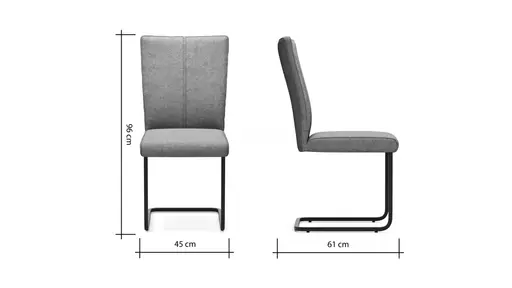 Freischwinger 4110 - Wolle, Hellgrau