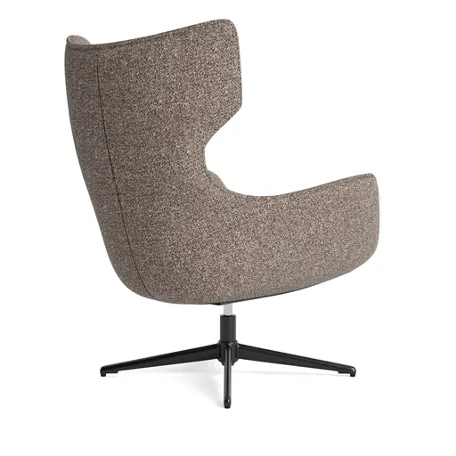 Sessel Elgora - drehbar, Stoff, Mocca