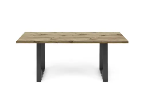 Esstisch - LB ca. 180x90 cm, Viking Eiche, Schwarz