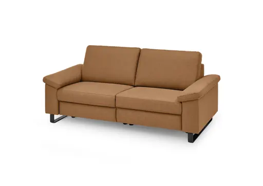 Sofa CALM PLUS 2.0 - 3-Sitzer, Relaxfunktion teilmotorisch, Stoff, Rotbraun