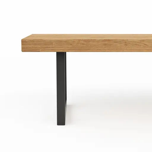 Holzbank Clifton - Breite ca. 220 cm, Zerreiche massiv, natur