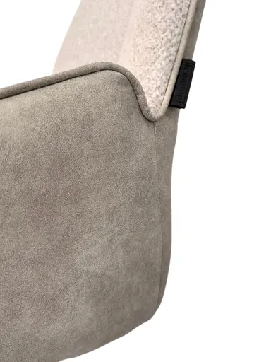 Stuhl MAUREEN - drehbar, Stoff, Creme