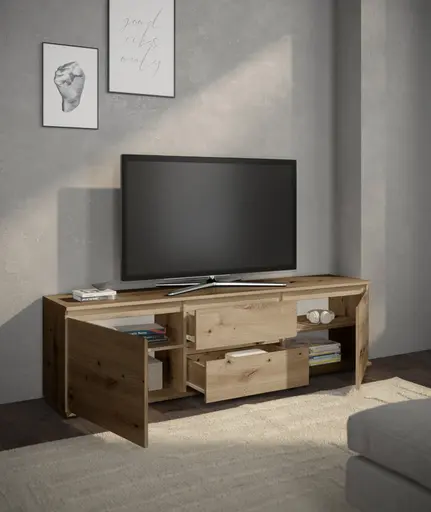 Lowboard - B ca. 180 cm, Artisan Eiche Nachbildung