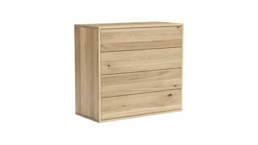 Sideboard Williston - Wildeiche bianco, Schubkastenfront sandgestrahlt