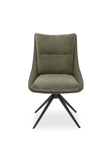 Stuhl MANDY - drehbar, Stoff, Grün