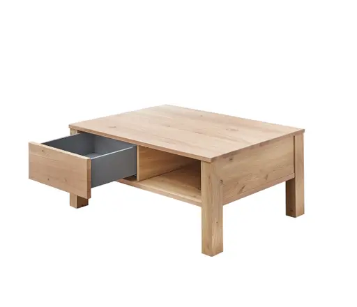 Couchtisch - mit Schubkasten, LBH ca. 115x65x45 cm, Altesche teilmassiv