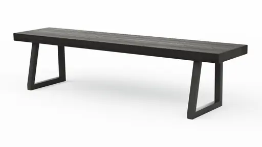 Holzbank Clifton - Breite ca. 180cm, Zerreiche massiv, smoked