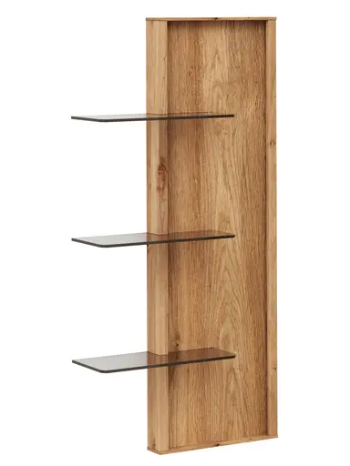 Wandregal Saratoga - rechtsseitig, Wildeiche massiv, natur geölt