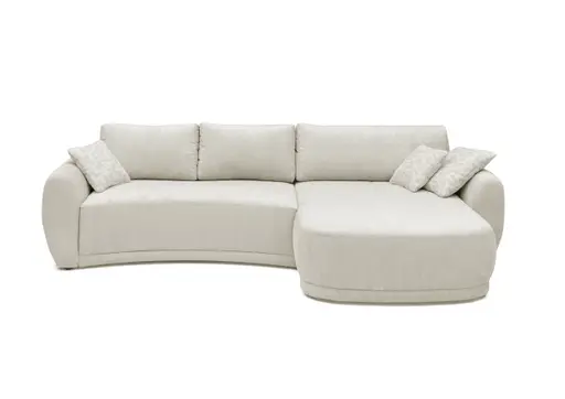 Ecksofa JOSUA - 3-Sitzer, Ecke rechts, Stoff, Beige