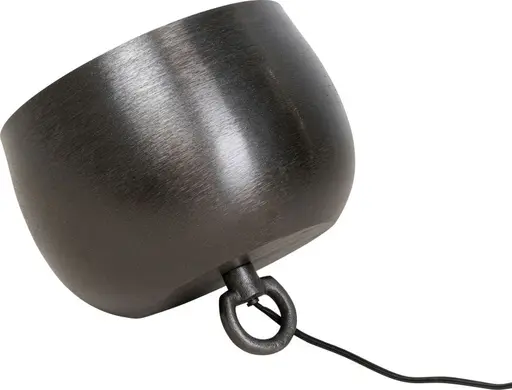 Bodenleuchte- DH ca. 28x24 cm, Stahl vernickelt, Schwarz, Gold