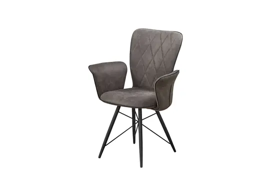 Armlehnenstuhl MAREK - Stoff, Anthrazit 