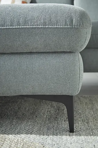 Ecksofa Alegria - Longchair links mit 1,5-Sitzer inkl. Kopfteil/ Armlehne/ Sitztiefe verstellbar, Stoff, Eisblau