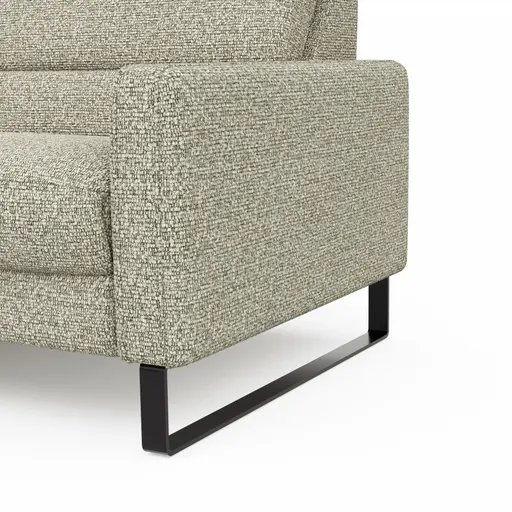 Ecksofa Valera - Longchair mit 3-Sitzer rechts inkl. Rückenlehne verstellbar, Stoff, Limone