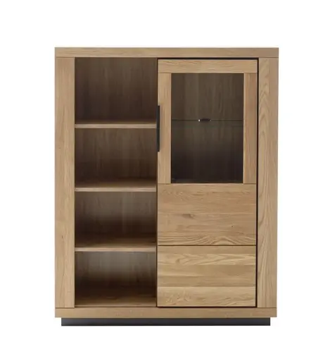 Highboard - B ca. 98 cm, Wildeiche massiv geölt