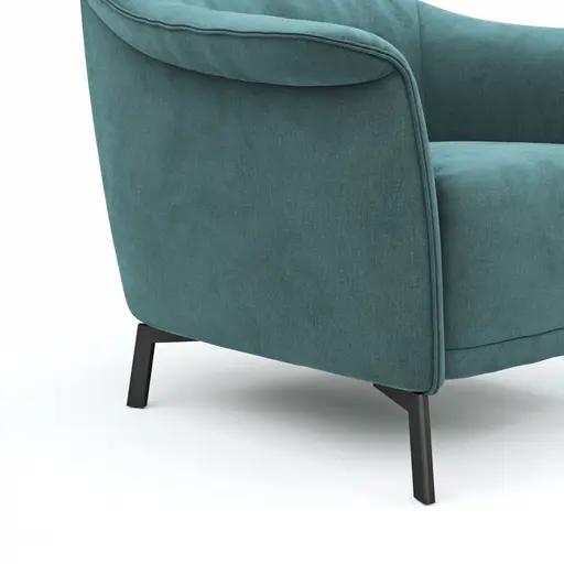 Sessel Ela - Stoff, Petrol