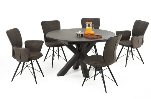 Armlehnenstuhl MAREK - Stoff, Anthrazit 