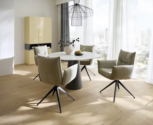 Highboard 3900 - BHT ca. 100x189x45 cm, Lack, Mandel