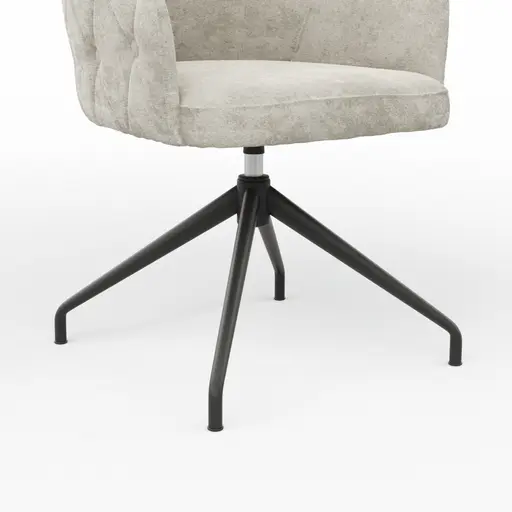 Stuhl Litchfield - drehbar und höhenverstellbar, Stoff, Hellgrau