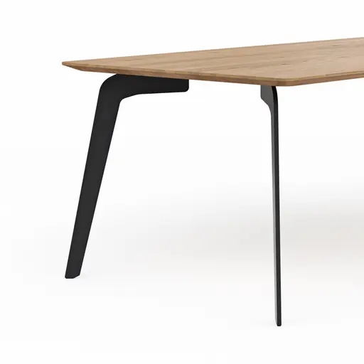 Esstisch Phoenix - LB ca. 220x100cm, Eiche geölt mit Epoxidharz dunkel