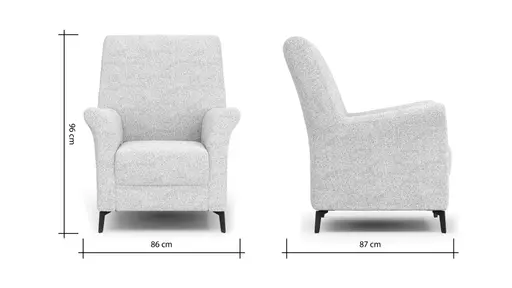 Einzelsessel Canterbury - Stoff, Offwhite