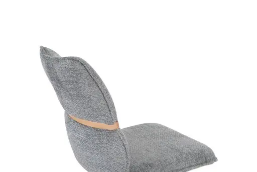 Stuhl MAROU - drehbar, Stoff, Graublau